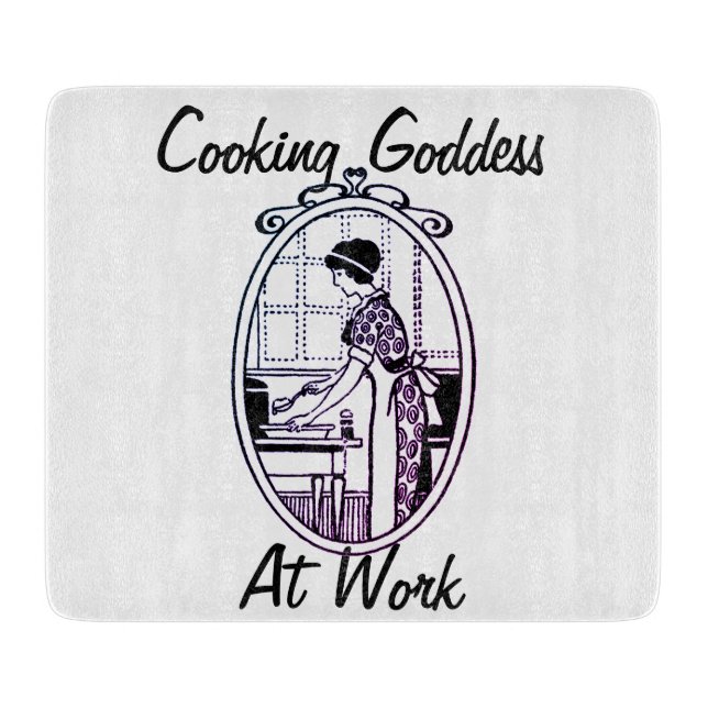 Planche À Découper Cuisine Déesse Au Travail Conseil De Découpe (Devant)