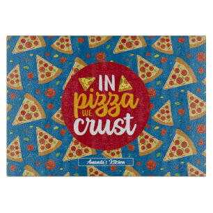 Planche À Découper Cuisine drôle Italien Pun de nourriture Retro Pizz