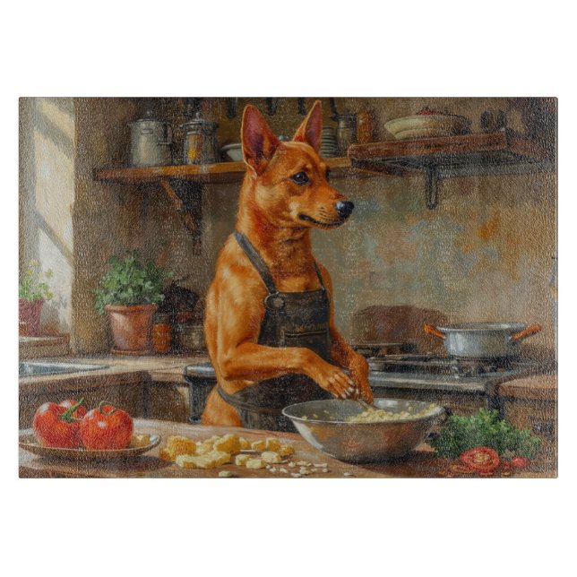 Planche À Découper Cuisson du chien de Caroline dans la cuisine (Devant)
