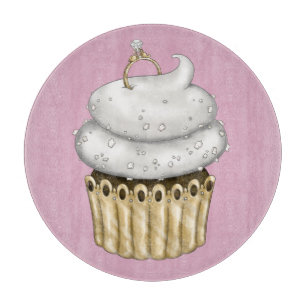 Planche À Découper Cupcake Fiançailles doux