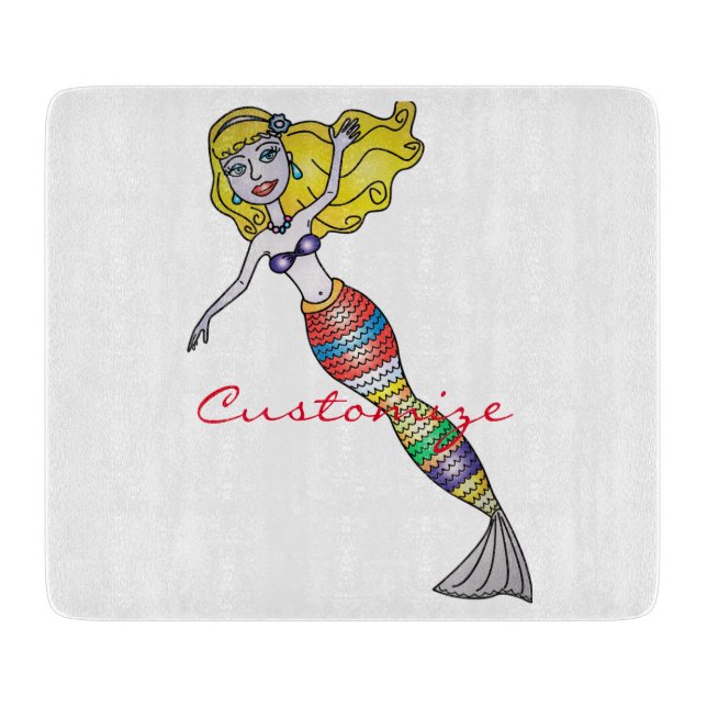 Planche À Découper Cute Blonde Mermaid Thunder_Cove (Devant)