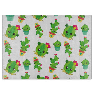 Planche À Découper Cute Cactus, Green Cactus, Motif Cactus
