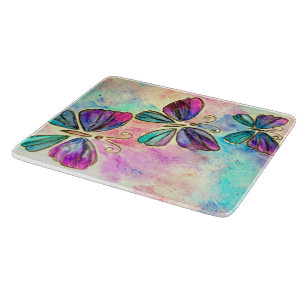 Planche À Découper Cute Colorful Butterflies