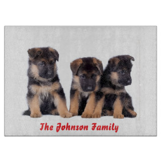 Planche À Découper Cute German Shepherd Puppies Personnalisé