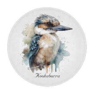 Planche À Découper Cute Kookaburra sur une branche, personnalisé