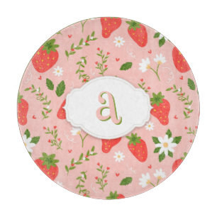 Planche À Découper Cute Motif de fraise