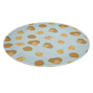 Planche À Découper Cute noix noix Motif Pastel bleu