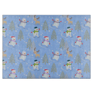 Planche À Découper Cute Reindeer, Snowman et Reindeer