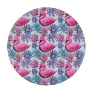 Planche À Découper Cygne Rose Fantaisiste : Motif Rêveur Floral Paste