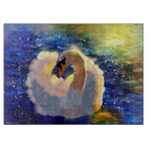 Cygne serein bleu blanc Cottagecore Bord de lac Na