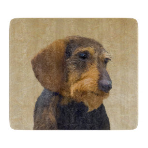 Planche À Découper Dachshund (À poils durs) Peinture Chien Art origin
