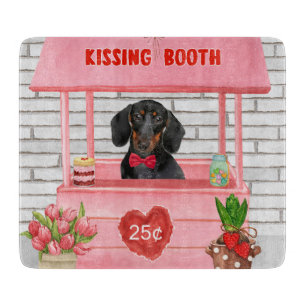 Planche À Découper Dachshund Chien Valentine's Day Kissing Booth