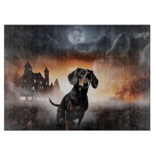 Planche À Découper Dachshund Halloween Épouvantable