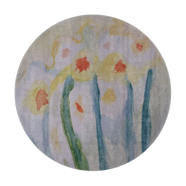 Planche À Découper Daffodiles Abstraits (Devant)