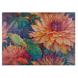 Planche À Découper Dahlia Tapisserie florale