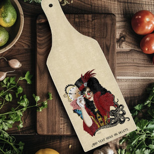 Planche À Découper Dame victorienne rouge steampunk poulpe vintage
