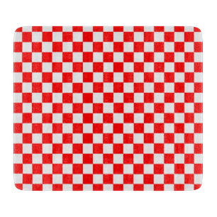 Planche À Découper Damier classique rouge et blanc par STaylor