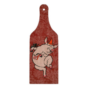 Planche À Découper Dancing Pig Antique Cute Danseuse