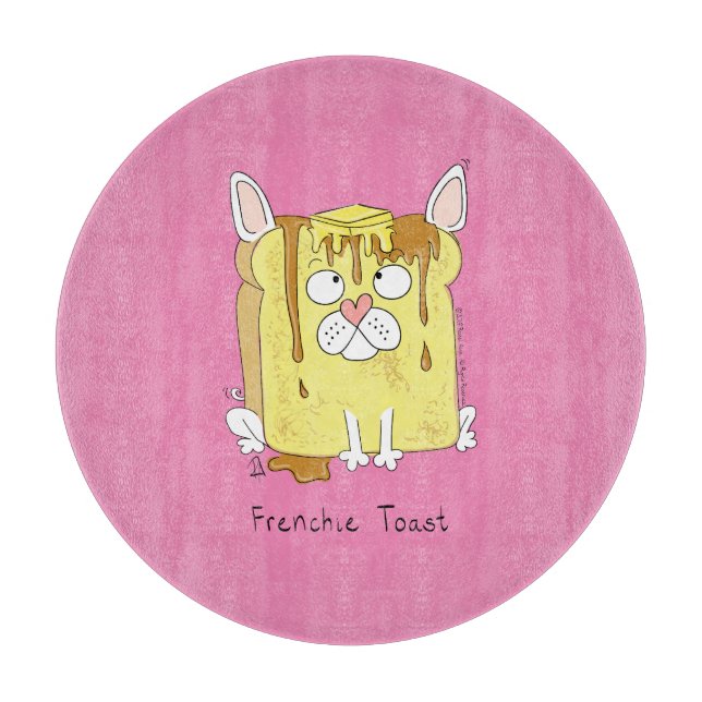 Planche à découper de bouledogue français de pain (Devant)