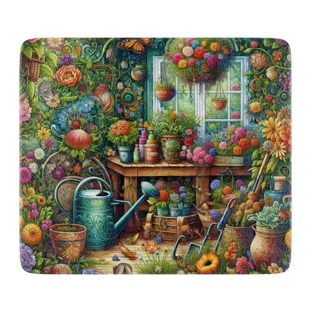Planche à découper de cabanon de jardin (Devant)