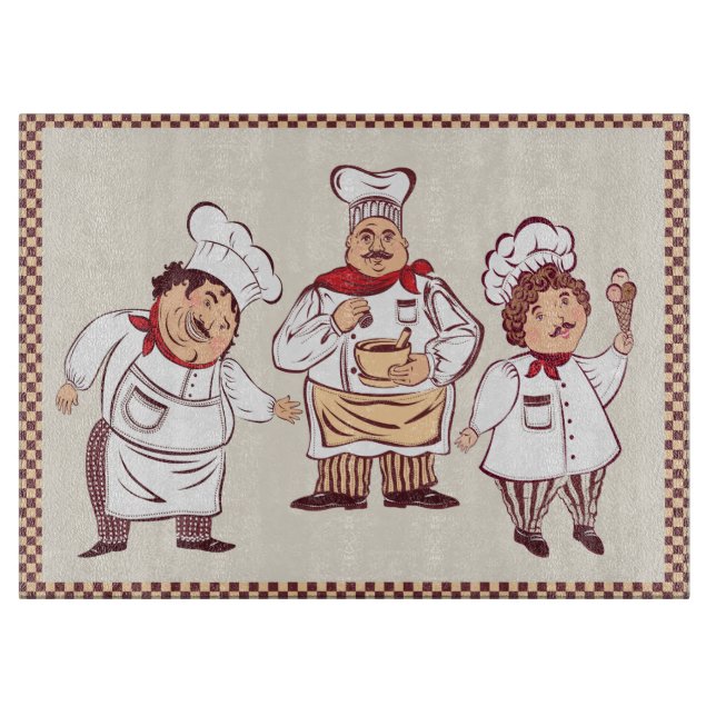 Planche à découper de chefs gastronomiques (Devant)