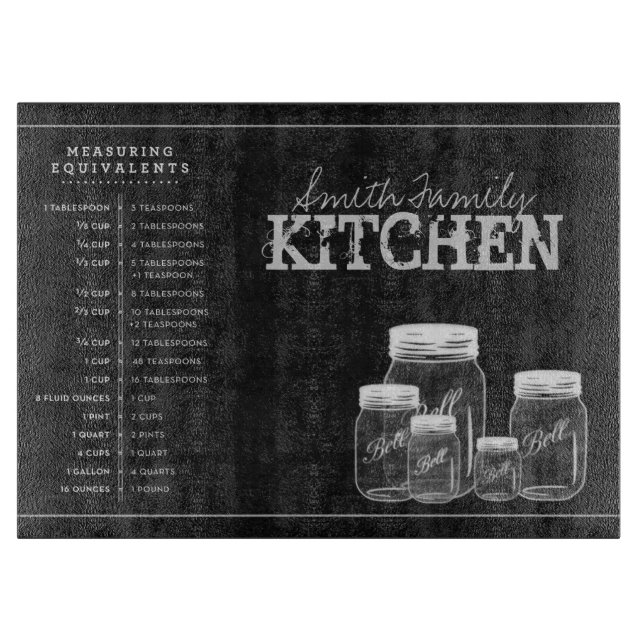 Planche à découper de cuisine de pots de maçon de (Devant)