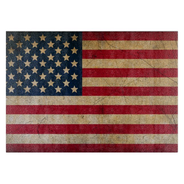 Planche à découper de drapeau américain (Devant)