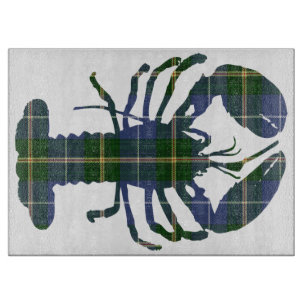 Planche à découper de homard de tartan de la