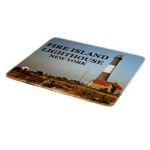 Planche à découper de New York de phare d'île du