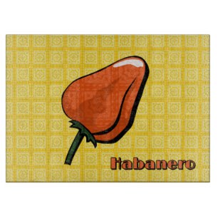 Planche à découper de poivre chili Habanero