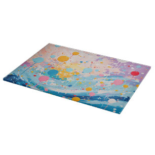 Planche À Découper Déchets de points colorés