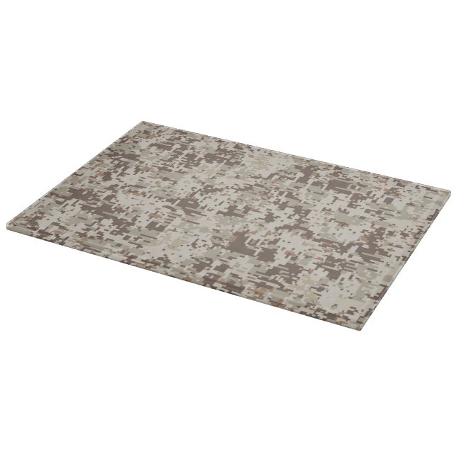 Planche À Découper Décor Camouflage numérique style désert (Coin)