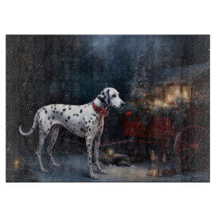 Planche À Découper Décor de Noël Dalmatien Snowy