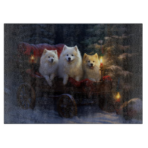 Planche À Découper Décor de Noël Eskimo Snowy Sleigh