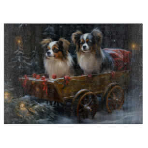 Planche À Découper Décor de Noël Papillon Snowy Sleigh