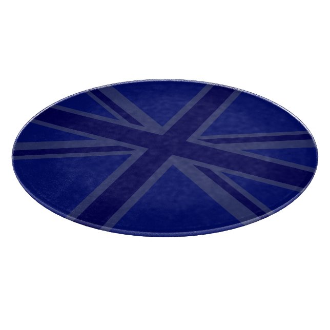 Planche À Découper Décor Union Jack bleu NAvy (Coin)