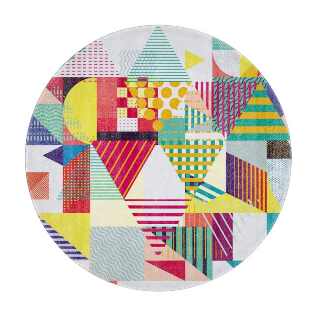 Planche À Découper Décoratif géométrique, abstrait motif sans couture (Devant)