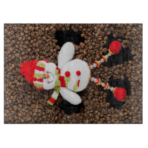 Planche À Découper Décoration de bonhomme de neige de Noël