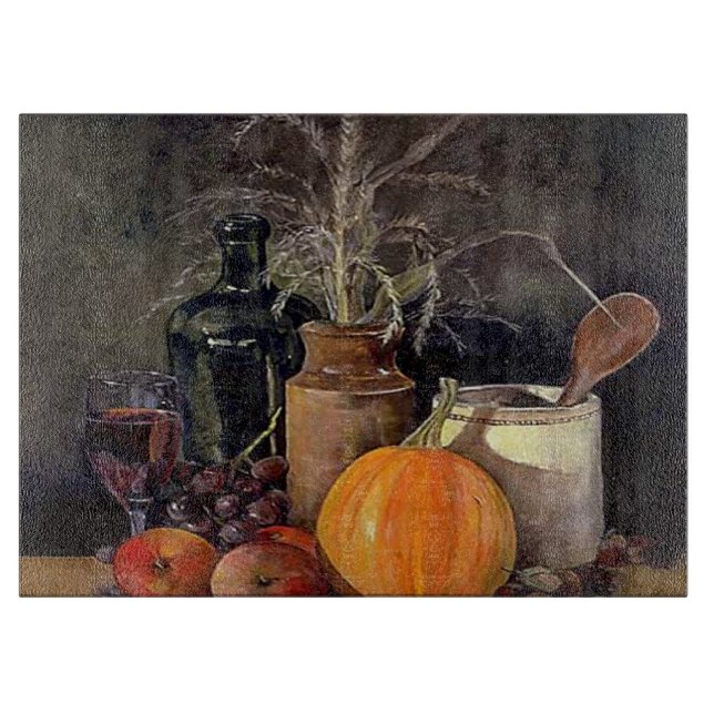 Planche À Découper Décorations d'automne sur table, Citrouille, Fruit (Devant)
