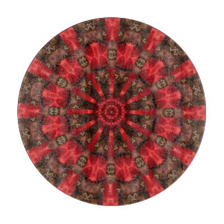 Planche à découper décorative rouge
