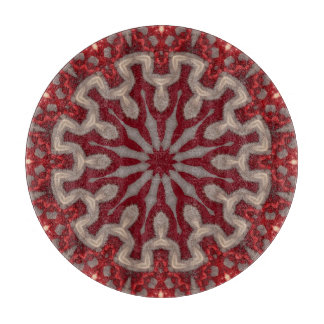 Planche à découper décorative rouge