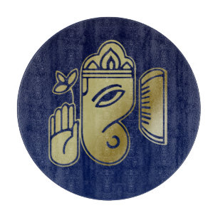 Planche À Découper Déesse d'or Ganesha - Planche de coupe en verre