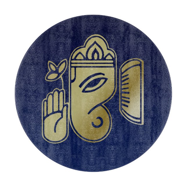 Planche À Découper Déesse d'or Ganesha - Planche de coupe en verre (Devant)