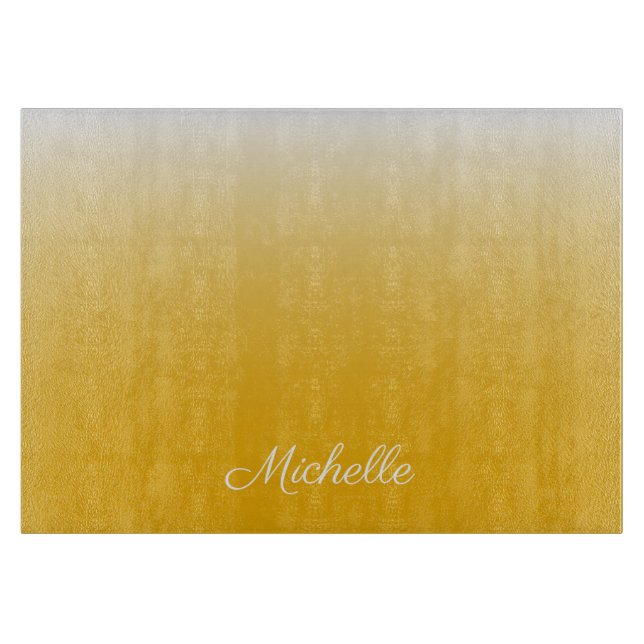 Planche À Découper dégradé personnalisé ombre jaune (Devant)