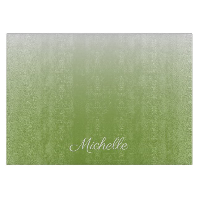 Planche À Découper dégradé personnalisé vert vert foncé (Devant)