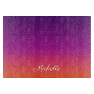 Planche À Découper dégradé violet, rose et orange foncé