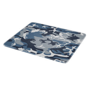 Planche À Découper Déguisement Camouflage Neige Hivernale Bleue, Mili