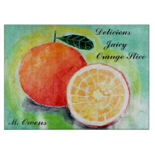 Planche À Découper Délicieux orange juteux tranché