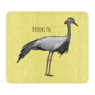 Planche À Découper Demoiselle crane bird cartoon illustration