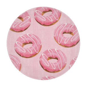 Planche À Découper Des beignes glacées Arrière - plan sans soudure